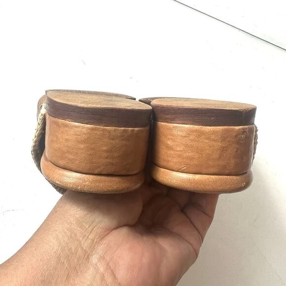 Veracruz Tan Leather Cutout Olivetta Mules Womens Sz EU 39 US 8.5 Slip On Casual - Picture 7 of 9